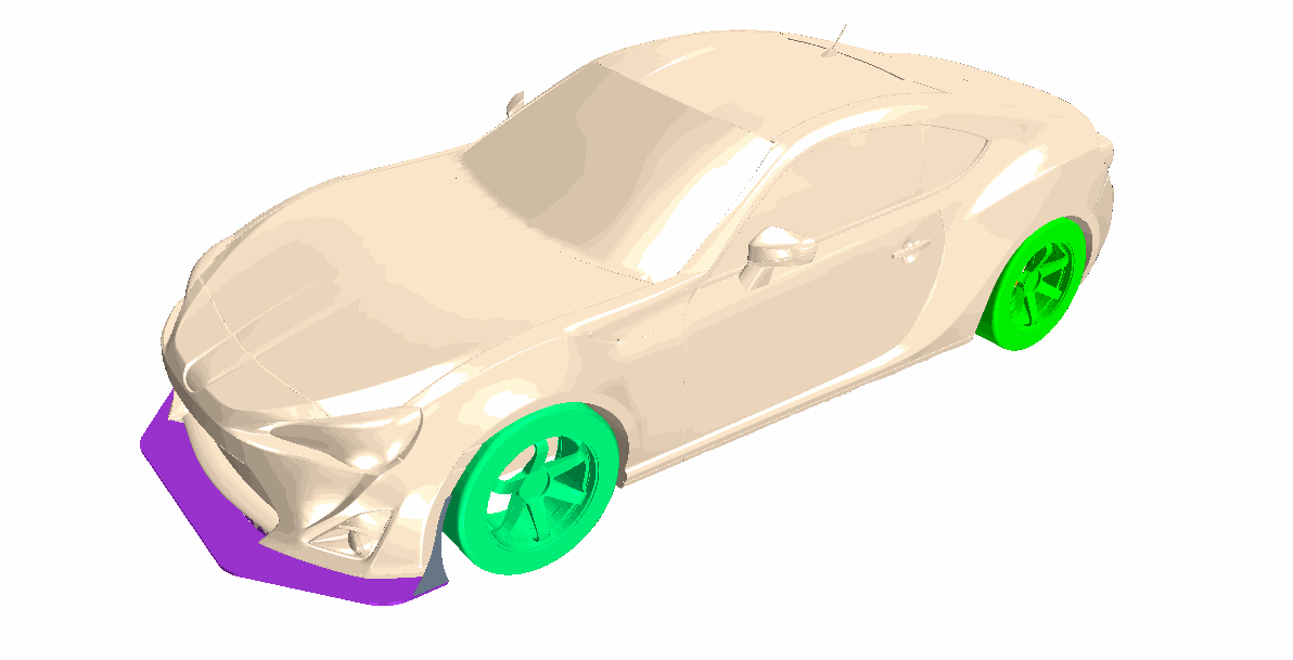 Verus Engineering FRS/BRZ Splitter Endplates CFD Vehicle Model