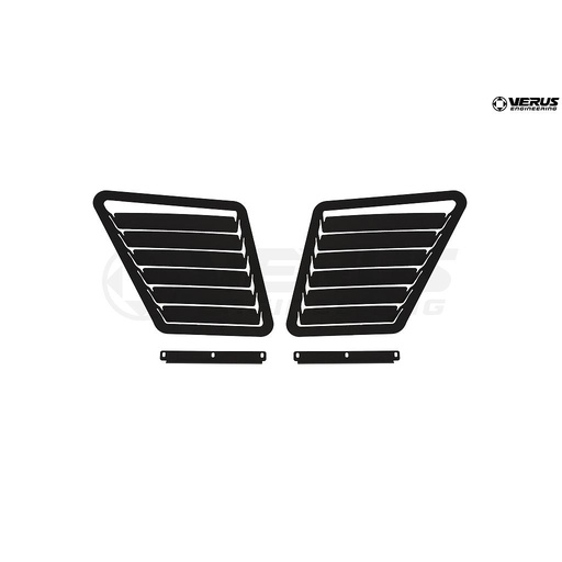 [A0103A-BLK-BLEM] Hood Louver Kit - Fiat 500 Abarth (BLEMISH)